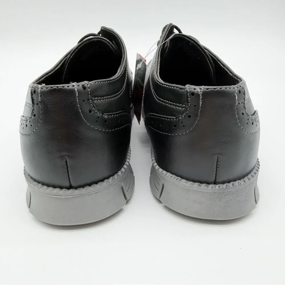 Deer Stags Corvallis Wingtip Oxford Dress Shoes Comfort Sole Black Gray 9.5 NEW